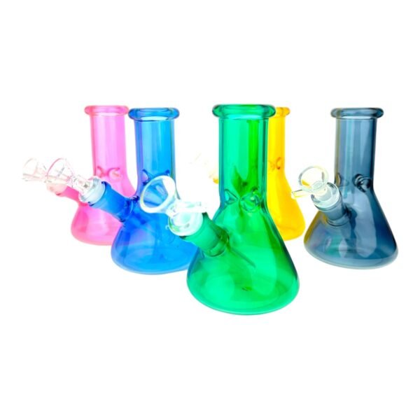 6" Mini Color Glass Beaker Water Pipe