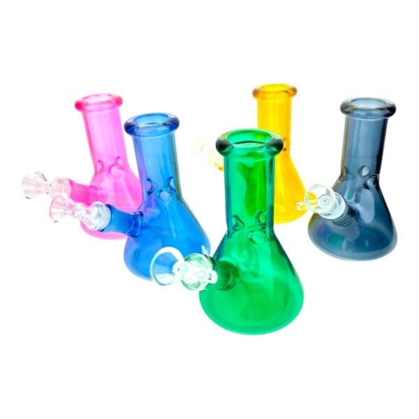 6" Mini Color Glass Beaker Water Pipe - Image 8