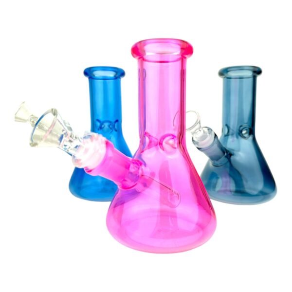 6" Mini Color Glass Beaker Water Pipe - Image 5