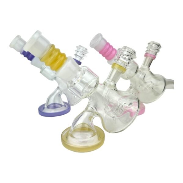 6.5" White Telescope Glass Water Pipe - Image 6