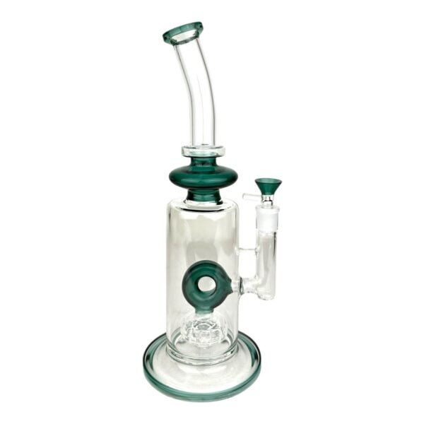 13" Donut Perc Tall Glass Water Pipe - Image 4