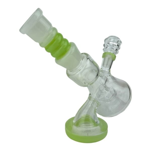 6.5" White Telescope Glass Water Pipe - Image 3