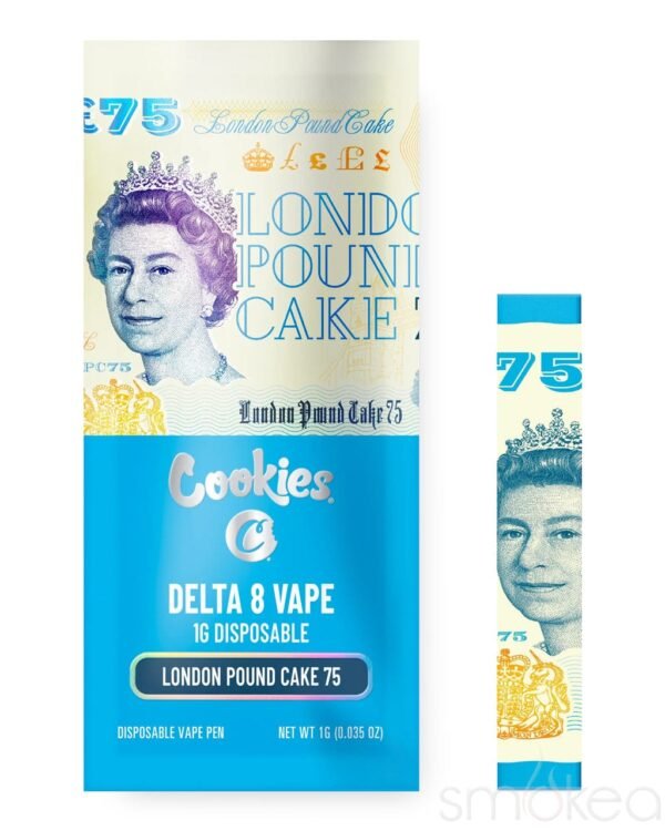 Cookies 1g Delta 8 Disposable Vape w/ Live Terpenes - London Pound Cake 75