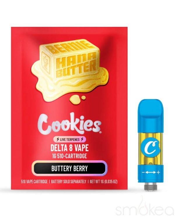 Cookies 1g Delta 8 Vape Cartridge w/ Live Terpenes - Berniehana Butter